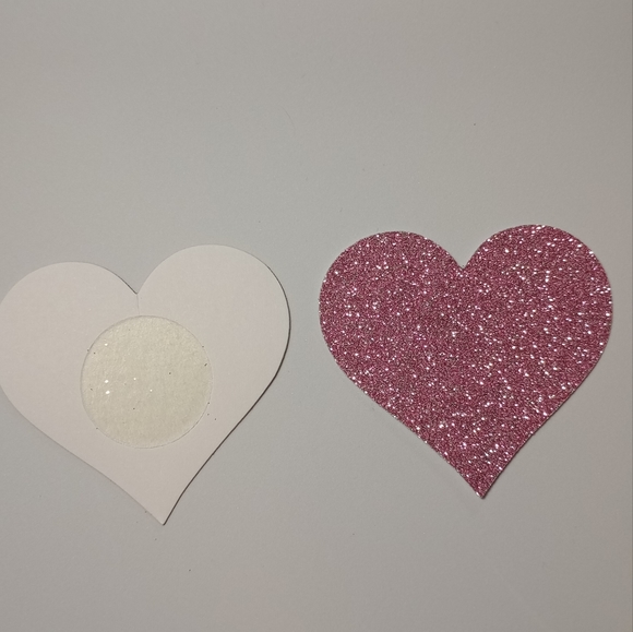 PINK HEART NIPPLE PASTIES - Picture 3 of 3